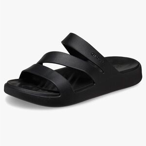 Black Crocs Getaway Slide Sandals
